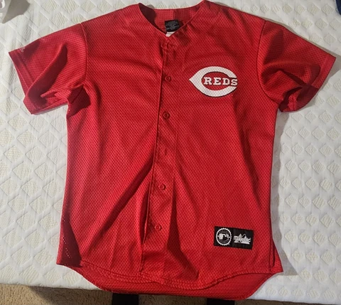 2000s Ken Griffey Jr Mesh Batting Practice Jersey Cincinnati Reds Majestic LARGE Cover