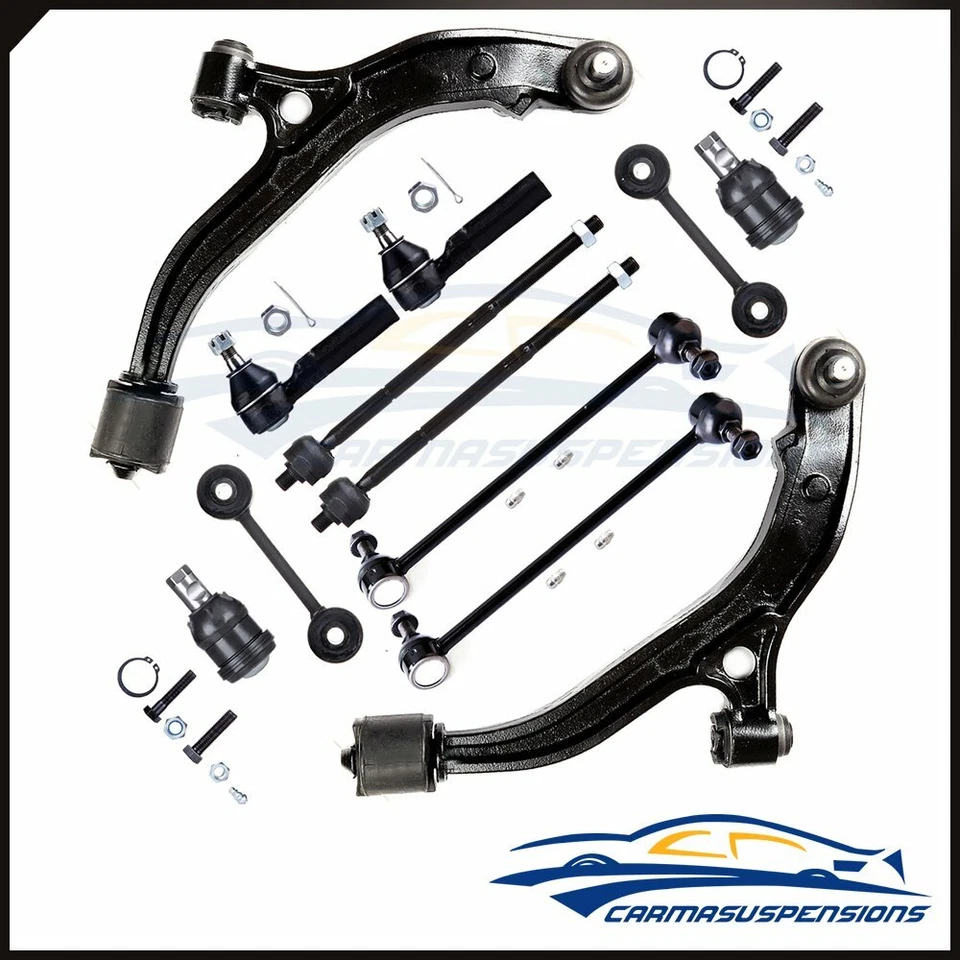Fits 1996 96-00 Dodge Grand Caravan 12pcs Suspension Kit Control Arm Tie Rods - Image 1 of 4