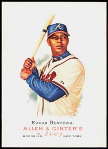 2007 Topps Allen & Ginter #136 Edgar Renteria Atlanta Braves - Foto 1 di 2