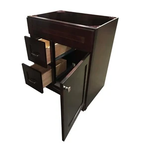 30"New Espresso Shaker Single-sink Bathroom Vanity Base Cabinet 30" Wide x 21" D - Picture 1 of 5
