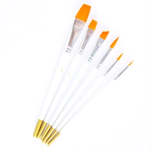 Artist Painting Brush Set, 6Pcs Round and Flat Head for Painting, Drawing - Picture 1 of 1