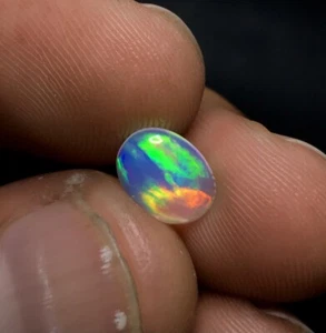 9X7X2 Natural White Ethiopian opal Cabochon Loose Gemstone 4-36 - Picture 1 of 3