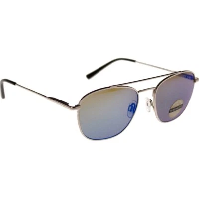 SERENGETI SUNGLASSES  CARROLL 542002 SHINY  SILVER POLARIZED  BLUE SMALL ITALY — 第 1/4 张图片