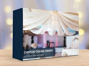 Ceiling Drapes Hanging Kit for Weddings Tent Bedroom Draping Parties - Picture 1 of 7