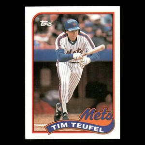 Tarjeta de béisbol Tim Teufel #9 1989 Topps New York Mets MLB - Imagen 1 de 3
