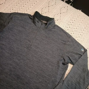 KUHL Ryzer 1/4 Zip Pullover Herren XL Blau Langarm Outdoor Laufen Base Layer - Bild 1 von 10