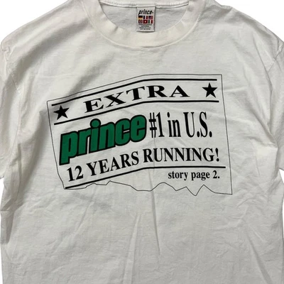 Camiseta deportiva vintage Prince tenis gráfica blanca grande pickleball Foto 1 de 4