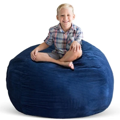 Saco de feijão grande 33" - Stuff n Sit, veludo azul royal - Imagem 1 de 4