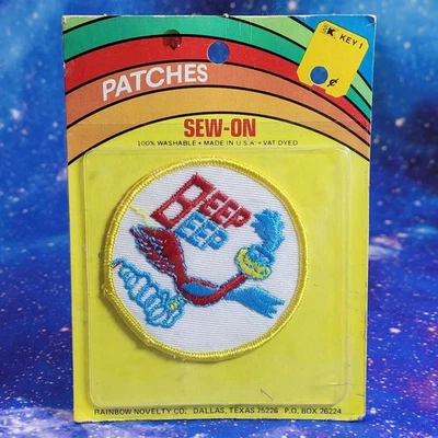 1970s Roadrunner Beep Beep Sew-On Patch Round Embroidered for Vintage Plymouth - Image 1 of 4