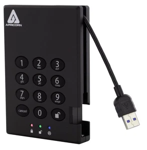 Apricorn Aegis Padlock USB 3.0 - Solid State Drive A25-3PL256-S512 (R2) Portable - Picture 1 of 4