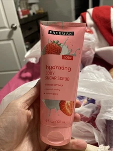 Freeman Hydrating Body Sugar Scrub STRAWBERRY MILK 6 fl. oz. - Picture 1 of 3