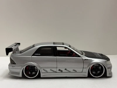 Jada ULTRA RARE Lexus IS300 Import Racer Silver & Black Wheels MISSING MIRRORS - Image 1 of 4