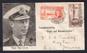 ANTIGUA 1946 FDC Cover. Victory. Peace and Reconstruction - Picture 1 of 2