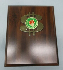 8  x 10 cherry finish plaque sales dollar sign award trophy personalized - Picture 1 of 1