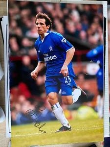 Gianfranco Zola Hand Signed Photo 12x18" Chelsea Large Autograph B - Picture 1 of 1
