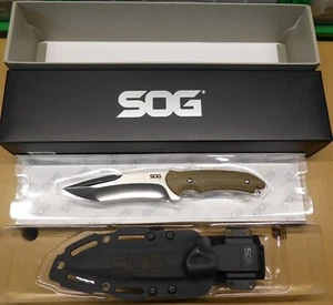 SOG KIKU (KU-2001) Satin 4.9'' Fixed BL 9.7'' OAL ORIGINAL AUTHENTIC NIB Kydex - Picture 1 of 20