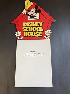 1981 Disney School House Mickey Mouse Store Display Sign for Golden Master Books - Picture 1 of 8