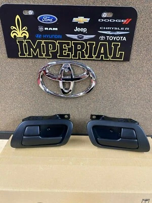 1993-1998 TOYOTA SUPRA GENUINE OEM FRONT INSIDE DOOR HANDLE & BEZEL SET BLACK - Image 1 of 4