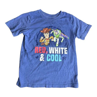 Camiseta para niños azul talla M manga corta Disney Toy Story Buzz Lightyear Woody Foto 1 de 2
