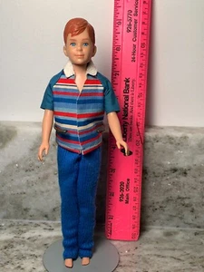 Muñeca Barbie Ricky Mattel Vintage 1965-67 Piernas Rectas 1090 Japón Top Original - Imagen 1 de 12