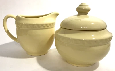 Creamer and Covered Sugar Yellow Hospitality Collection by Gail Pittman - Image 1 of 4