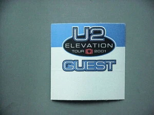 U2 Satinado Backstage Pass Elevation Tour 2001 AUTÉNTICO Azul Cuadrado - Imagen 1 de 1