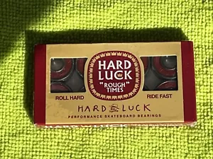 HARD LUCK ROUGH TIMES 608RS PERFORMANCE SKATEBOARD BEARINGS 8MM MAROON SEALS - Picture 1 of 4