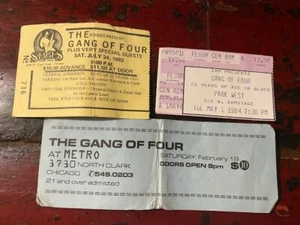 3 GANG OF FOUR CONCERT TICKET STUBS FROM 1982,1984,1986 (or 1983)--CHICAGO SHOWS - Picture 1 of 5