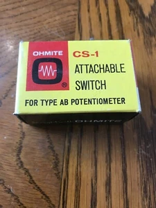 Ohmite CS-1 Attachable SPST Switch For Type AB Potentiometers 2 Amp 125 Volts - Picture 1 of 17