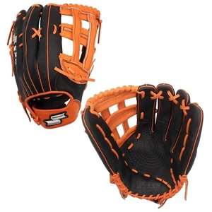 SSK ZSLOW DIMPLE 13.5" Slowpitch Softball Glove ZSD-1350BLKORG3 - Picture 1 of 7
