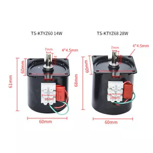 AC 220V Synchronous Magnet Motor 14W 28W CW CCW 50/60HZ 1.2~110rpm - Bild 1 von 27