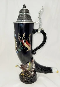 EAGLE HORN GERMAN BEER STEIN DEUTSCHLAND .75 LITER. LIMITED EDITION # 764/10,000 - Picture 1 of 12