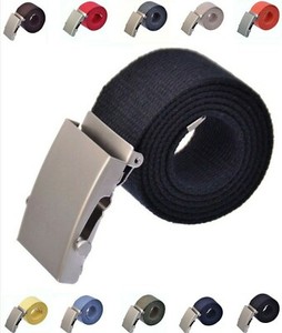 Fabric Belt 100-150 cm Canvas Belt Jeans Belt Sliding Buckle 4 cm wide Smak