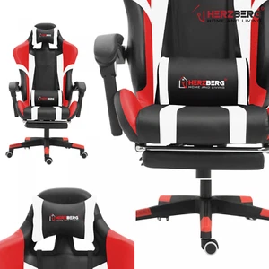 Chaise gaming bureau fauteuil avec repose pied neuf dans sa boite jamais monté - Afbeelding 1 van 3