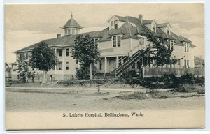 St Luke's Hospital Bellingham Washington 1907c postcard - Picture 1 of 1