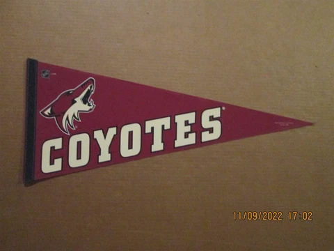 NHL Phoenix Coyotes Vintage Circa 2000's Style #3 Team Logo Hockey Pennant Cover