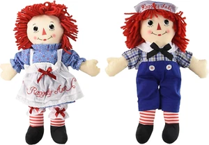 Konvolut 2 Puppen - große 16 Zoll klassische Raggedy Ann und Raggedy Andy - Bild 1 von 4