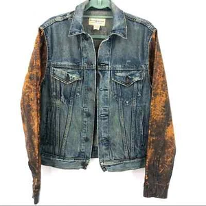 Ralph Lauren Mens Denim & Supply Cotton Waxed Sleeve Denim Jean Jacket Sz S RARE - Picture 1 of 10