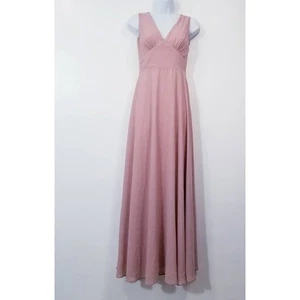 Anthropologie BHLDN Women size XS Pink Blush Wedding Bridesmaid Dress Long Gown - Picture 1 of 11