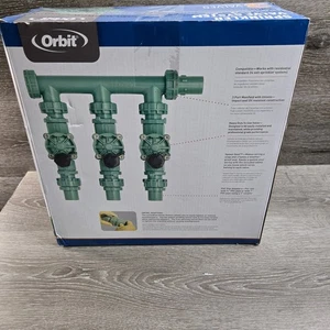 Neu! Orbit Schwerlast Sprinkler Ventilsystem 3 Ventile komplett montiert erweiterbar - Bild 1 von 11