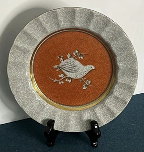 Royal Copenhagen Piatto Posacenere Crackle con Uccellino #4022 6,75" Tondo MCM - Foto 1 di 5