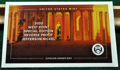 West Point 2020 edición especial prueba inversa Jefferson Nickel con certificado de autenticidad Foto 1 de 4