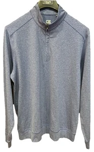 Cutter & Buck CB Drytec Pullover 1/4 Zip Men’s Size L Long Sleeve Stretch Blue - Picture 1 of 6