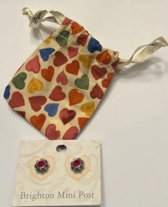 Brighton Red Dazzler Mini Post Earrings with Heart Gift Bag - Picture 1 of 6