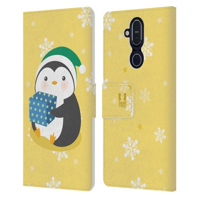 FUNDA LIBRO CUERO HEAD CASE DESIGNS KAWAII NAVIDAD PINGÜINOS PARA TELÉFONOS NOKIA Foto 1 de 4