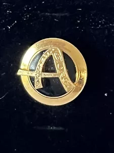Vintage AVON 10k Yellow Gold Black Onyx $1000 Sales Presidential Award Pin - Picture 1 of 7