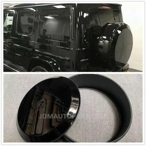 Gloss Black Spare Tire Ring and Cover Set For Mercedes W463 W464 G500 G63 - Picture 1 of 9