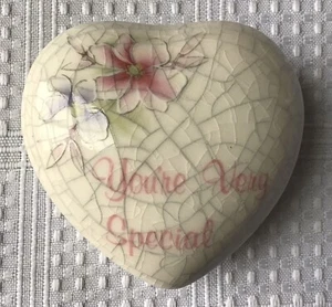 Vintage RUSS Porcelain Crackle “You’re Very Special” Trinket Box, Great Gift! - Picture 1 of 7