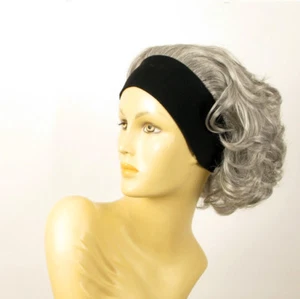 Peluca con diadema elastica corto rizado gris ANA 51 peruk - Picture 1 of 8