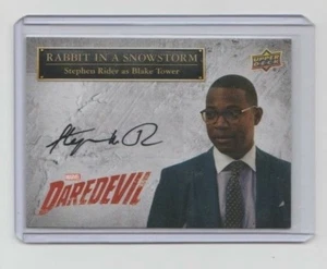 Daredevil TV-Show Stagioni 1 e 2 Autografo Trading Card #SS-BT Stephen Rider (A) - Foto 1 di 1